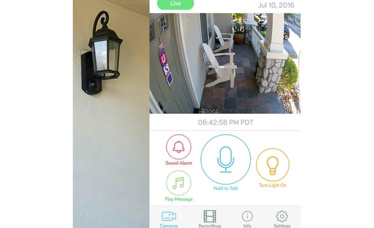 Maximus by Jiawei Smart Security Light A look at the camera view through the free Kuna app