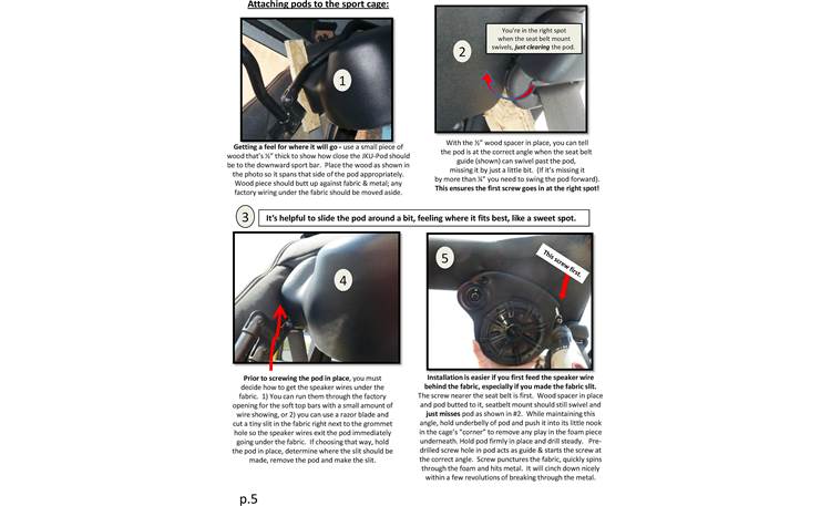Select Increments JKU-Pods Installation Instructions: page 5