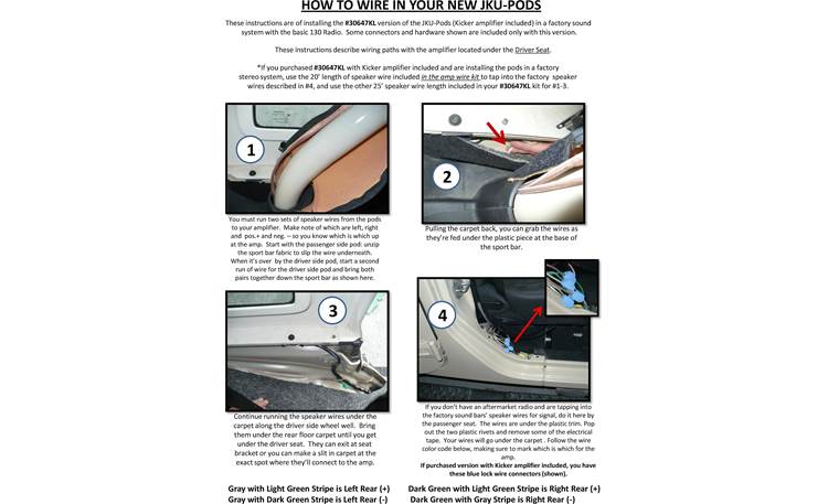 Select Increments JKU-Pods Installation Instructions: page 7