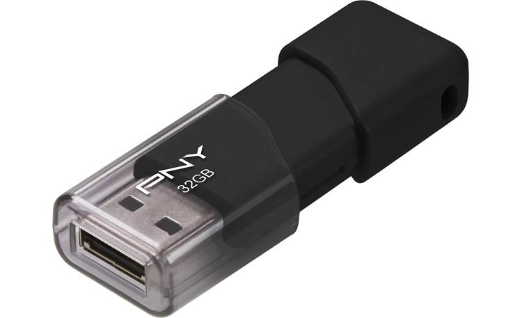 PNY USB 2.0 Flash Drive Shown with integrated cover in place