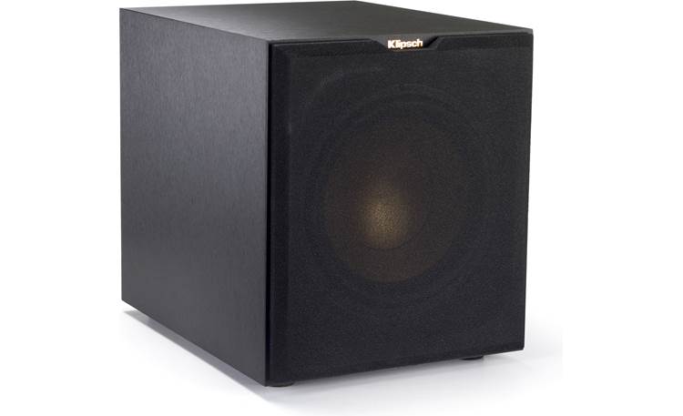 Klipsch Reference R-10SWi Angled view, grille on