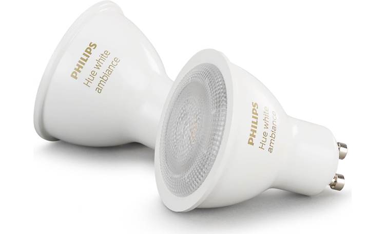 nåde Sociologi Passiv Philips GU10 Hue White Ambiance Bulbs Two-pack of smart LED light bulbs for  220-volt systems at Crutchfield