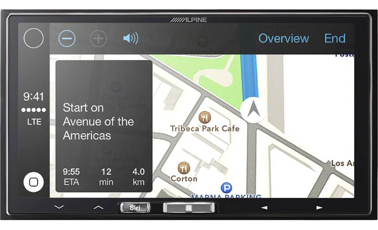 Alpine ILX-107 Use Apple CarPlay or Android Auto to access navigation while your smartphone is connected