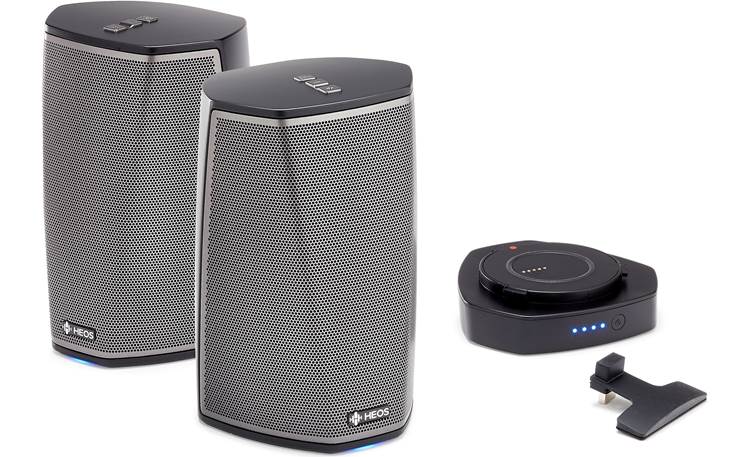 Denon HEOS 1 & Go Pack Bundle Bundle includes two HEOS 1 speakers and one HEOS Go-Pack