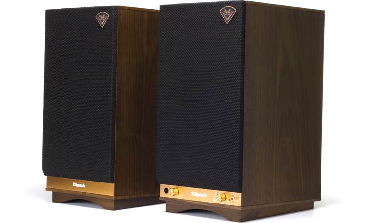 Klipsch The Sixes Walnut - with grilles attached