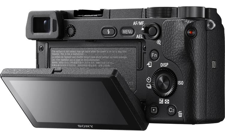 Sony a6300 Kit Back, with LCD screen tilted upward