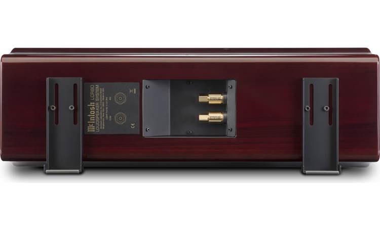 McIntosh LCR80 Back shown with included rear stabilizers attached (Red Walnut)