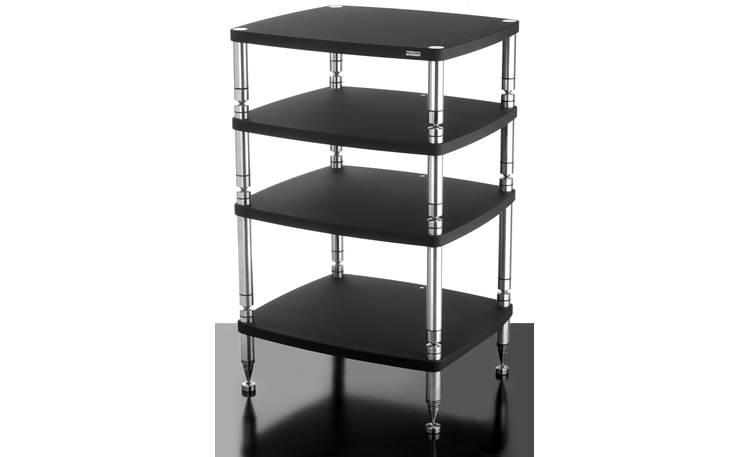 Solidsteel HF-4 (Black) Four-shelf modular audio stand at Crutchfield