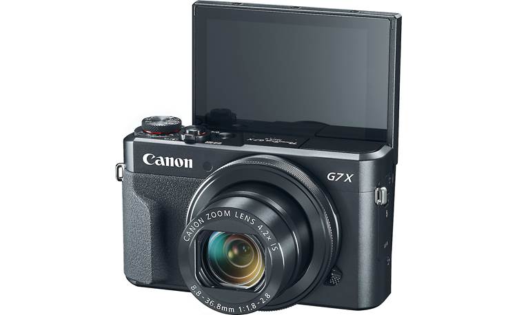 Canon PowerShot G7 X Mark II Video Creator Kit Front, with touchscreen facing forward