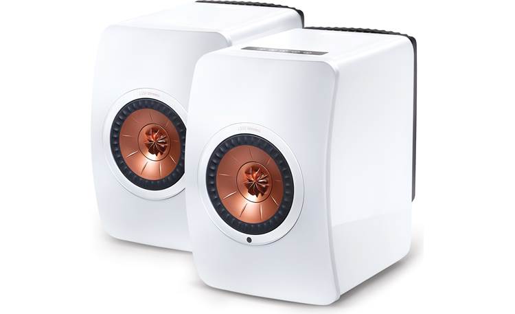 KEF LS50 Wireless (Gloss White/Copper) High-performance powered speakers with Wi-Fi® and Bluetooth® Crutchfield