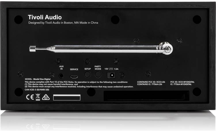 Tivoli Model One® Digital (Black) FM radio with Bluetooth® and Wi