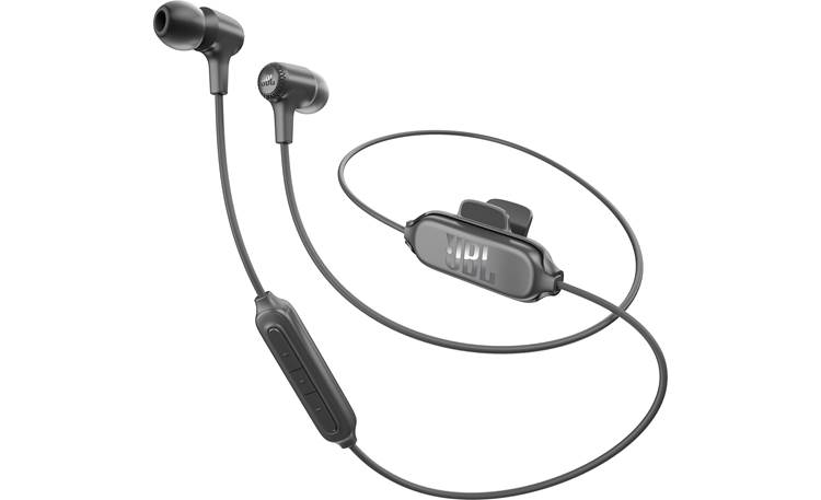 JBL E25BT Cloth-covered, wraparound cable with in-line remote/mic
