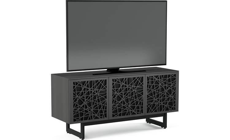 BDI Elements 8777 Charcoal w/Ricochet Doors - left front (TV snot included)
