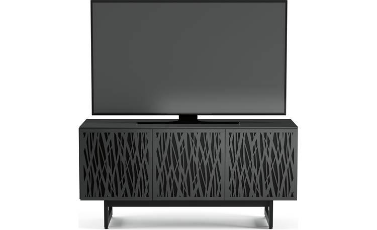 BDI Elements 8777 Charcoal w/Wheat Doors - front (TV not included)