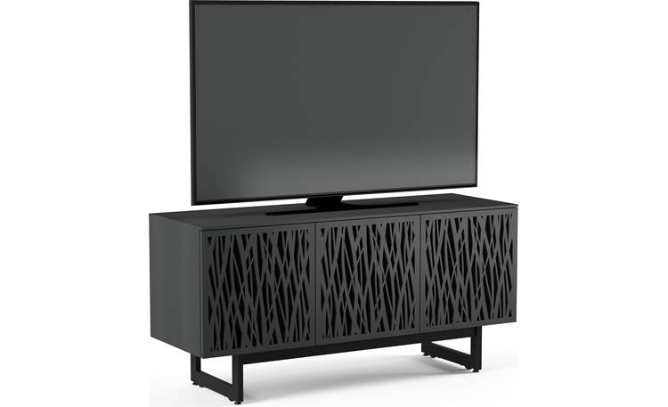 BDI Elements 8777 Charcoal w/Wheat Doors - left front (TV not included)