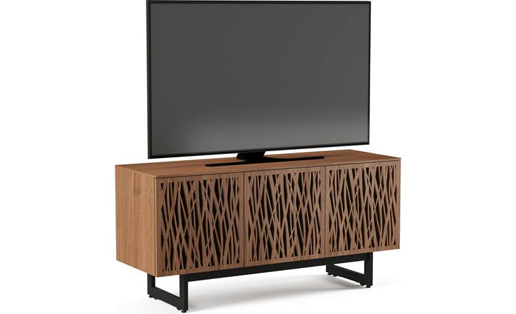 BDI Elements 8777 Natural Walnut w/Wheat Doors - left front (TV not included)