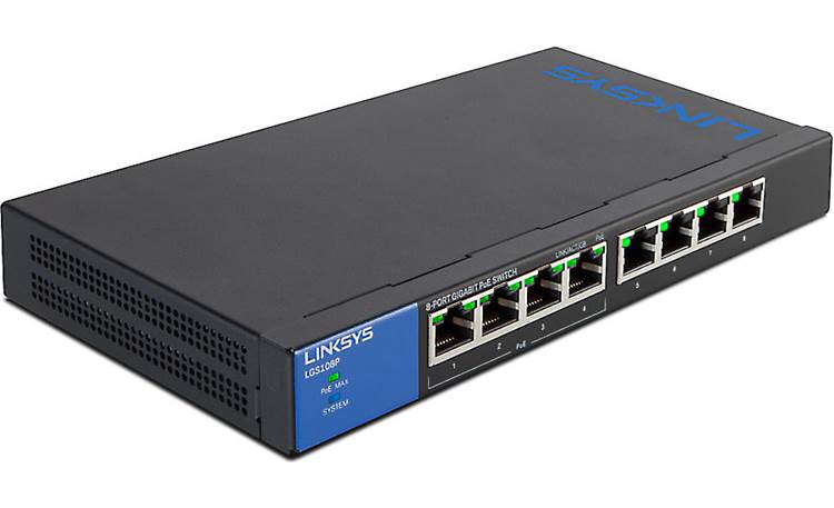 Linksys LGS108P connections for up to 8 devices