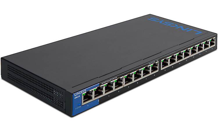 Linksys LGS116P connections for up to 16 devices