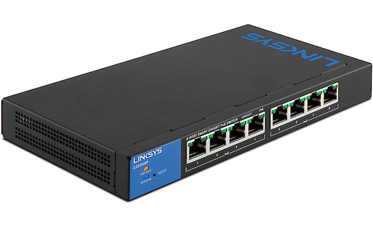 Linksys LGS308P connections for up to 8 devices