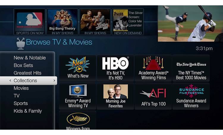 TiVo Bolt® V2 Browse collections of movies, like award-winners