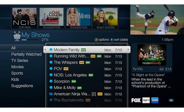 TiVo Bolt® V2 All the shows recorded by BOLT appear on the My Shows screen