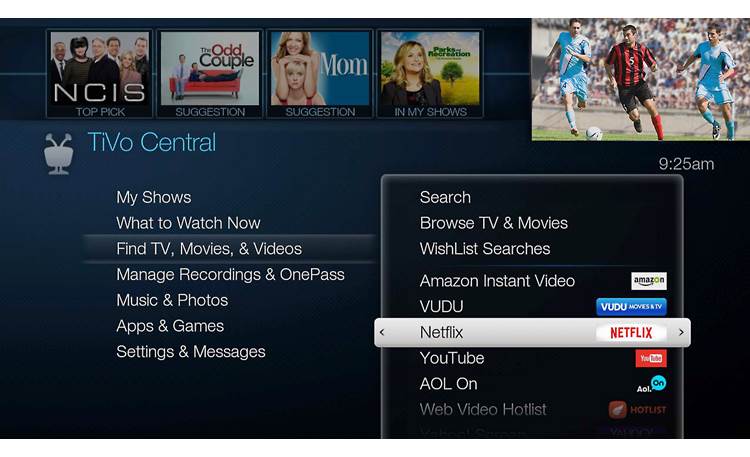 TiVo Bolt® V2 TiVo Central is your home screen