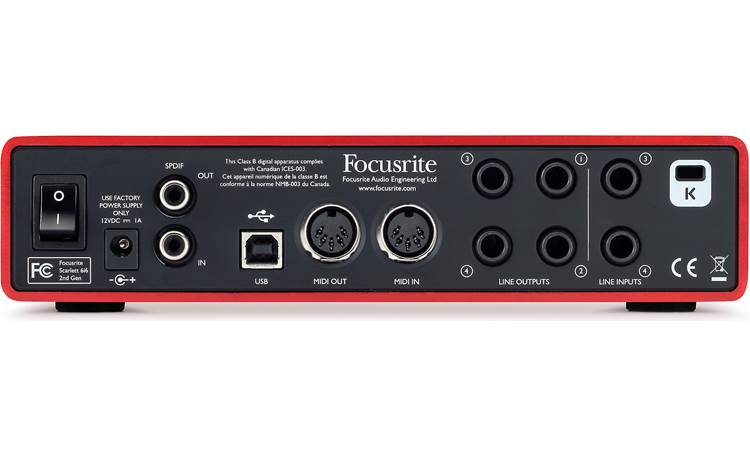 Focusrite Scarlett 6i6 (Second Generation) USB 2.0 audio interface 