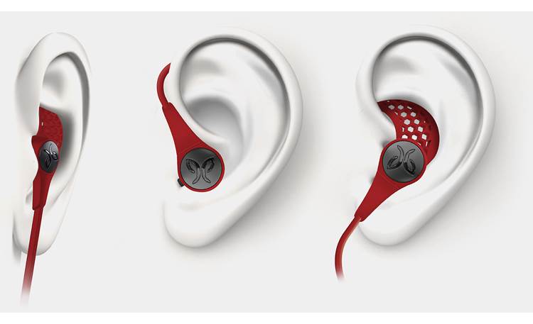 Jaybird X3 Wireless Connecting cord can be routed above or below ear