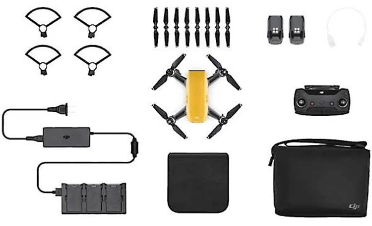 DJI Spark Fly More Combo (Sunrise Yellow) Compact quadcopter with