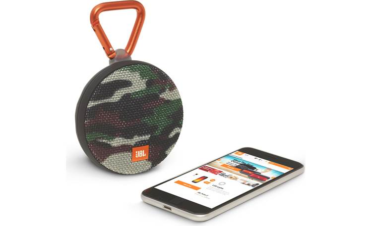 JBL Clip 2 Camouflage - stream wirelessly via Bluetooth (smartphone not included)