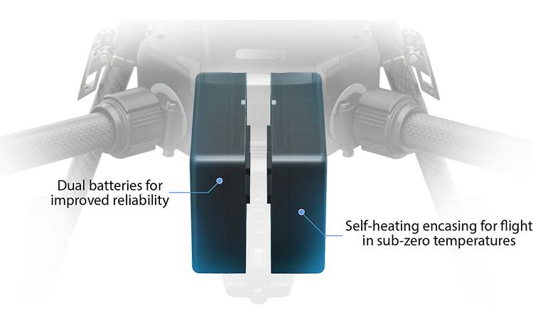 DJI Matrice 200 Dual battery configuration lets you stay in the sky longer