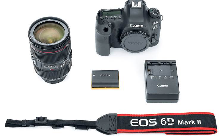 Canon EOS 6D Mark II L-series Zoom Lens Kit Shown with included accessories