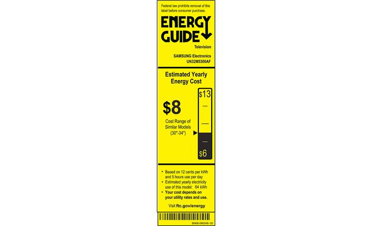 Samsung UN32M5300 Energy Guide