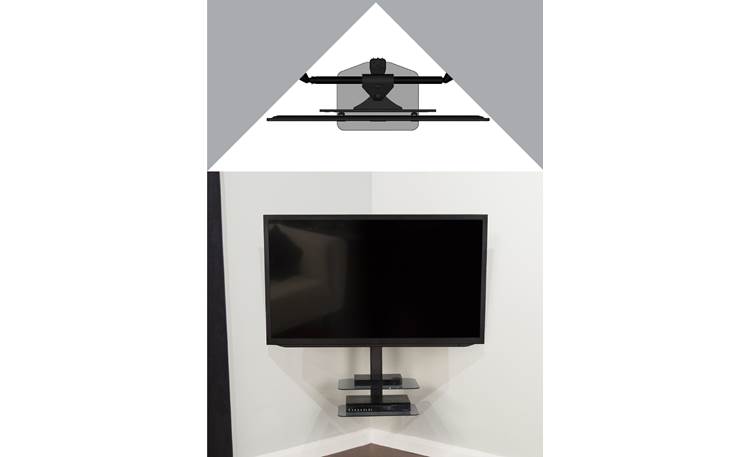 AVF Floating Cornermount Corner-mount your TV (TV and components not included)