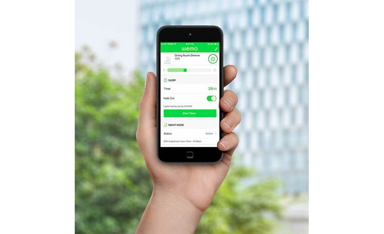 Belkin Wemo Smart Dimmer The free Wemo app lets you set up a convenient lighting schedule