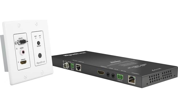 WyreStorm HDBaseT™ TX-SW-IW-0201-KIT Transmitter and receiver shown together
