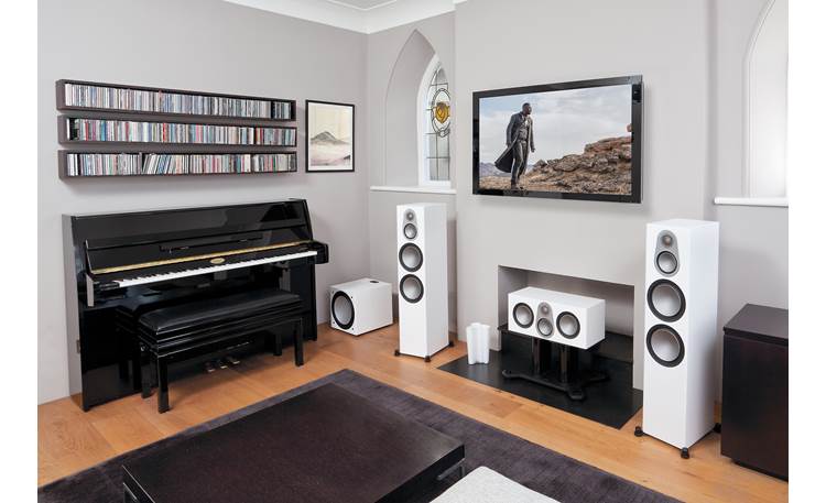 Monitor Audio Silver 500 Shown as part of a high-end Monitor Audio home theater system