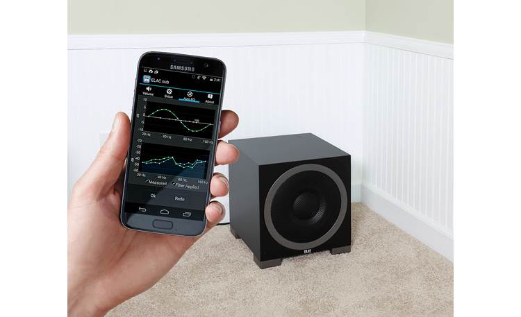 ELAC Debut S10EQ ELAC's Sub Control app works with your Apple or Android smartphone
