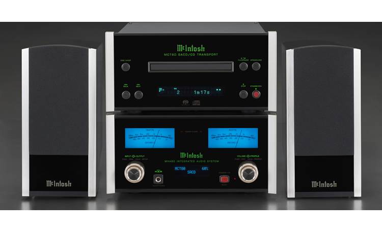 McIntosh MCT80 Shown with McIntosh MXA80 integrated amp and bookshelf speakers (not included)