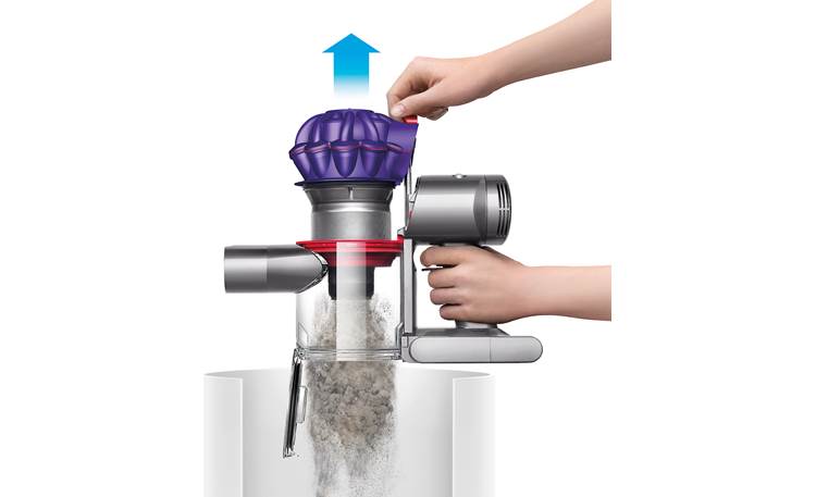 Dyson V7 Car+Boat One-touch emptying keeps your hands clean