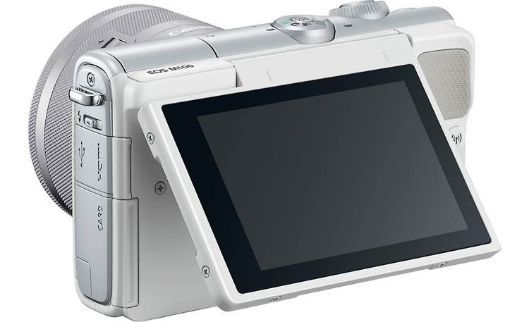 Canon EOS M100 Kit Touchscreen tilts upward for easy composition from low angles