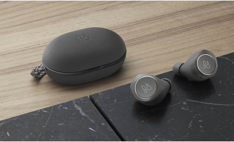 Bang & Olufsen Beoplay E8 Small, leather-covered case banks 8 hours of power to recharge headphones