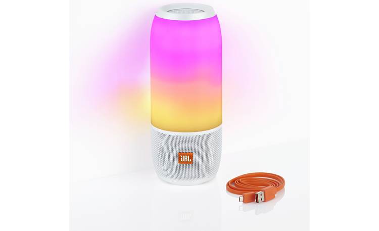 JBL Pulse 3 White - with included charging cable