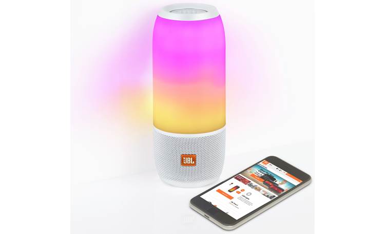 JBL Pulse 3 White - customizable colors and patterns with JBL Connect app (smartphone not included)