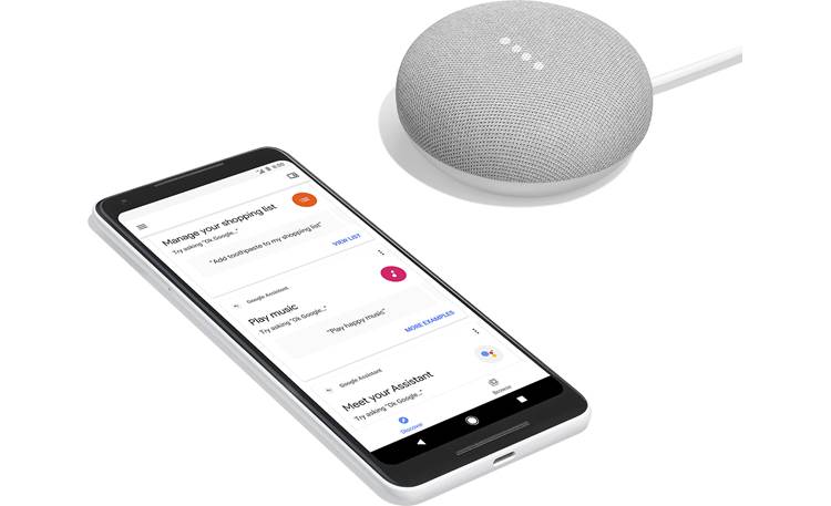 Google Home Mini Download the free Google Home app to your smartphone for easy setup 