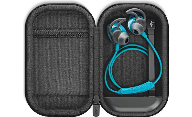 Bose® SoundSport® charging case Shown with Bose® SoundSport® wireless headphones inside