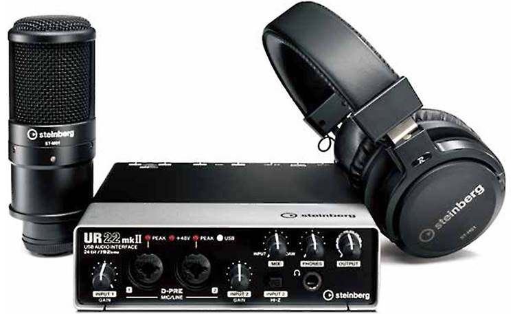 Steinberg UR22 mkII Recording Bundle USB/iPad® recording interface with  headphones u0026 mic at Crutchfield