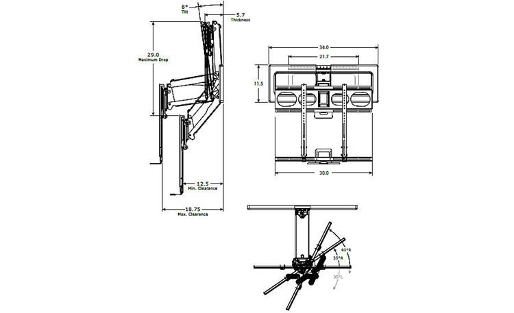 MantelMount MM540 Pull-down tilt and swivel wall mount for TVs 44"-80