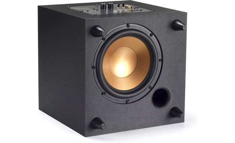 Klipsch Reference Theater Pack Down-firing woofer (shown with sub on its side)