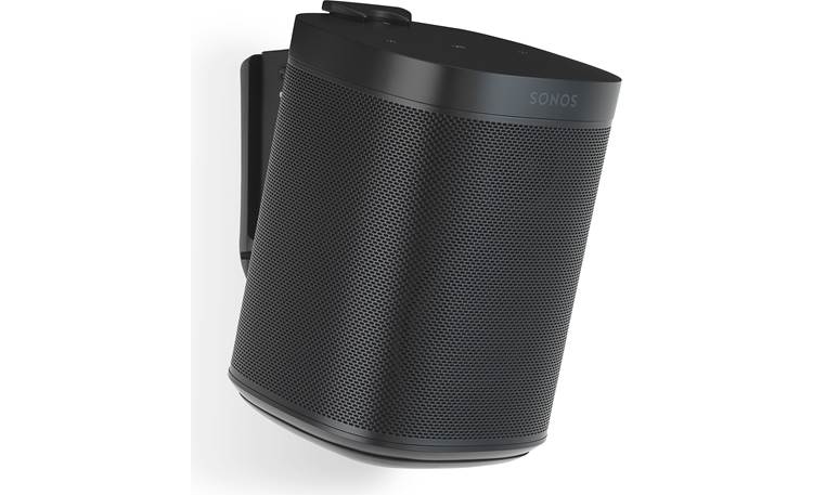 Flexson Wall Mounts for Sonos One Black - left front (Sonos One not included)
